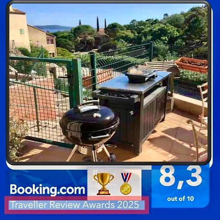 Cavalaire Vue Mer Au Loin Maisonnette Tout Equipee Pour 4 Personnes Avec Piscine Clim Wifi Velos Tv Barbecues 외부 사진
